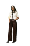 Premium Vinyl High Shine Faux Leather Slouch Pant