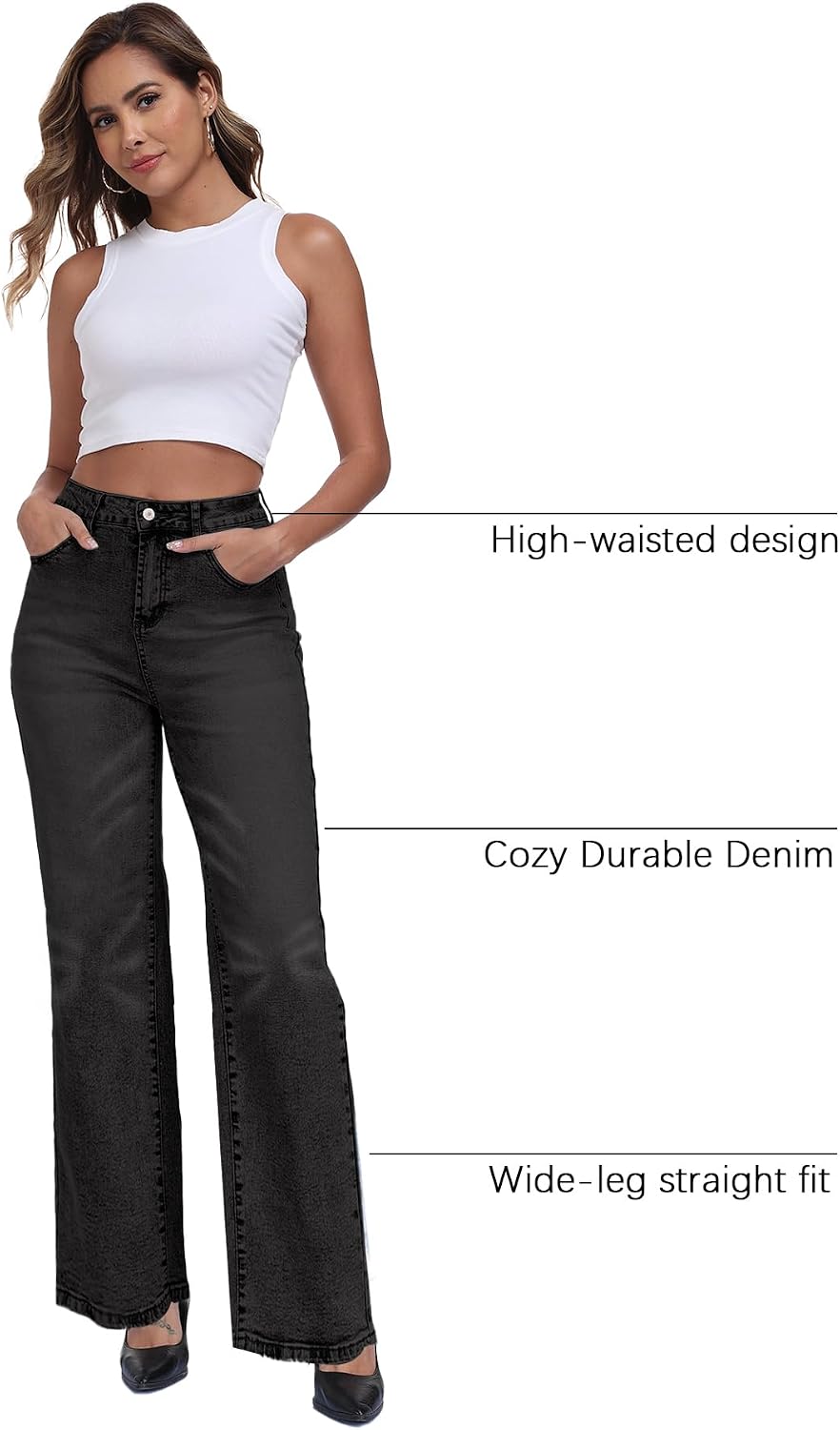Wide Leg Jeans for Women Trendy Straight Leg Baggy Jeans Women