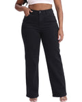 Plus Size Jeans for Curvy Women Straight Leg Stretchy Jeans
