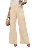 Womens Wide Leg Corduroy Pants