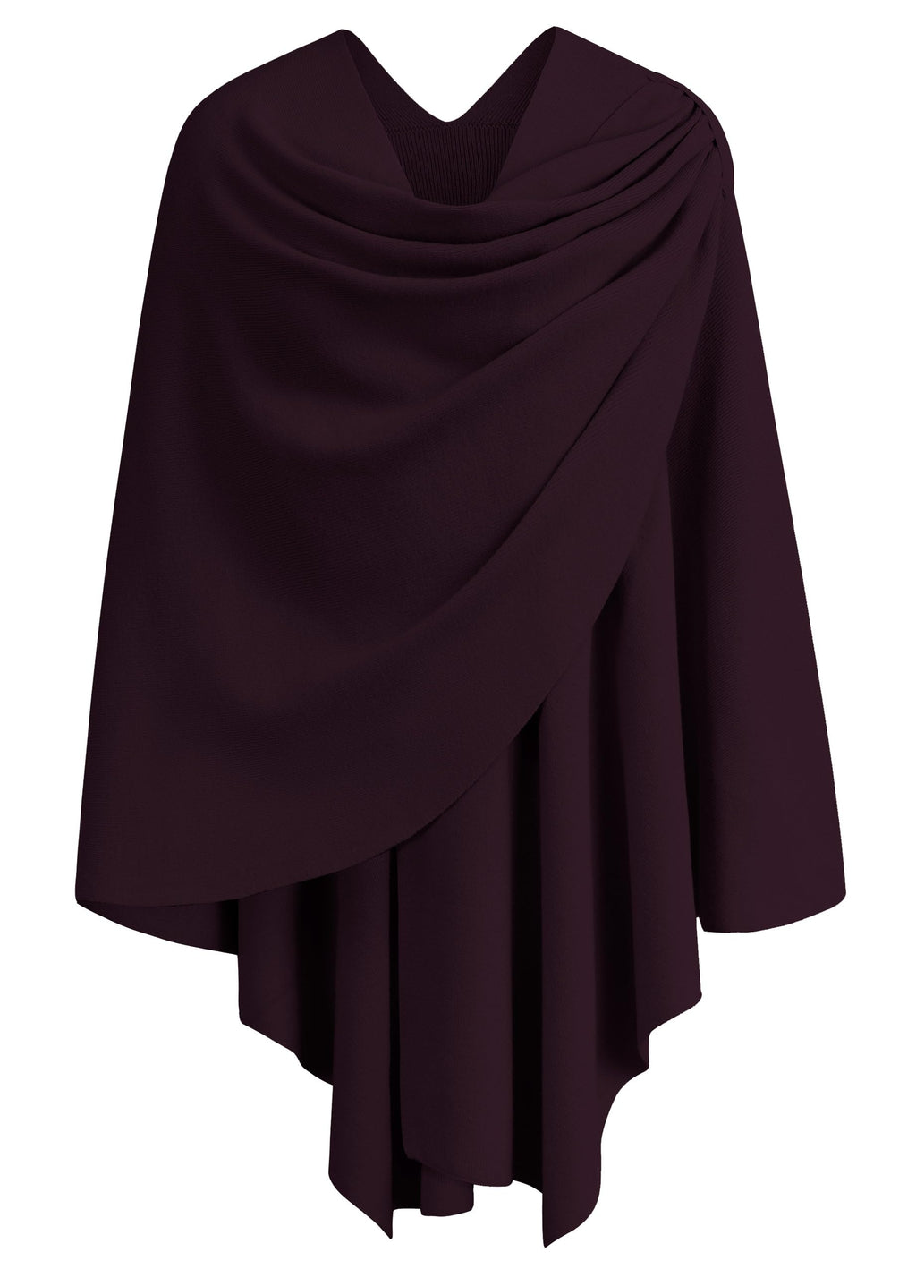 Cross Front Poncho Shawl Wrap Elegant Wedding Formal