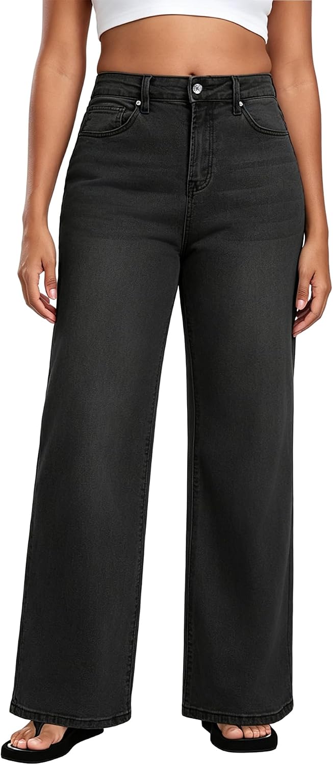 Women's High Waisted Straight Leg Jeans