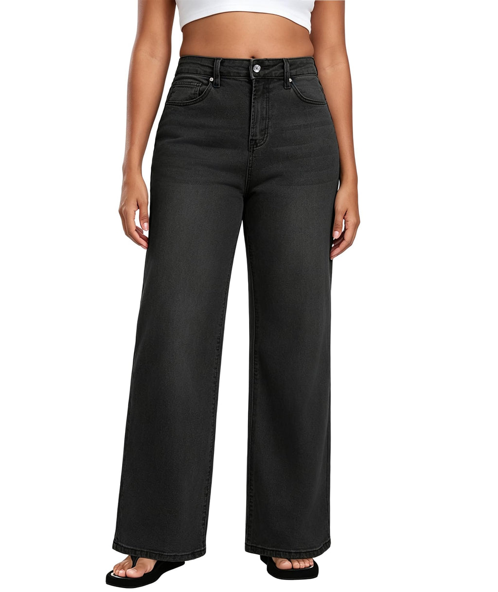 Women's High Waisted Straight Leg Jeans