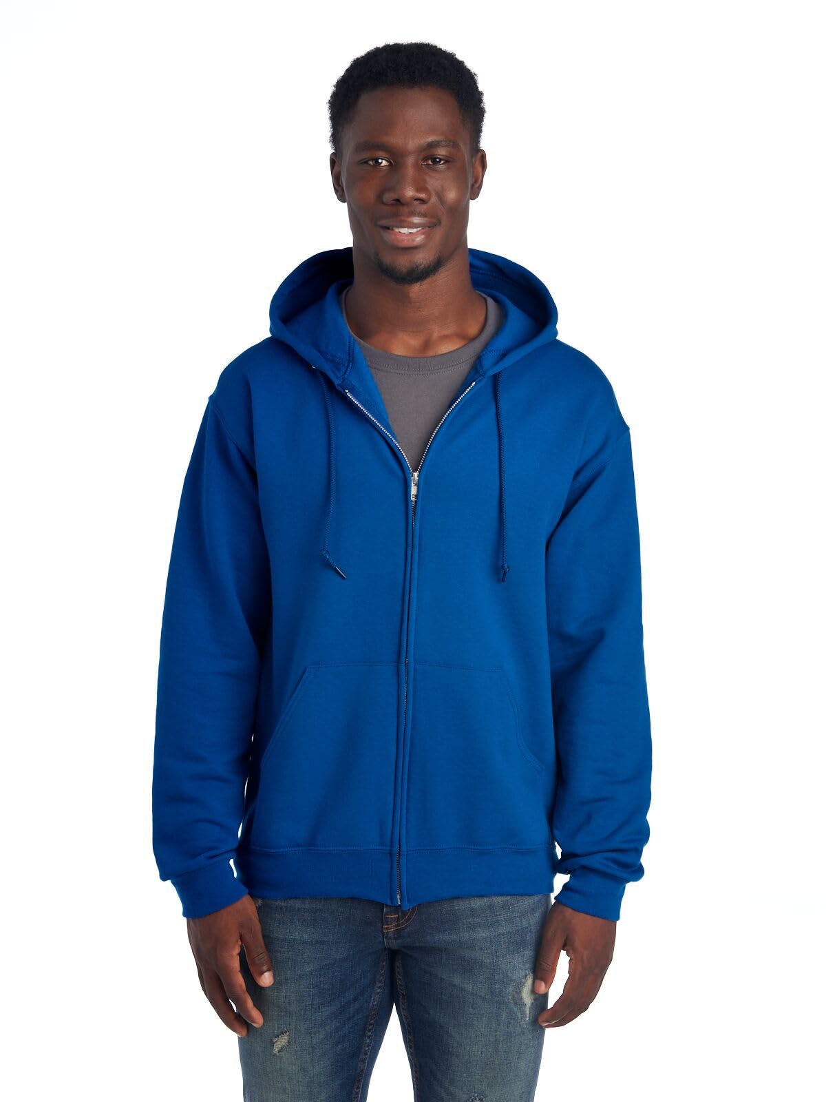 Men’s NuBlend Fleece Full Zip Hoodies, Cotton Blend, Sizes S-3X