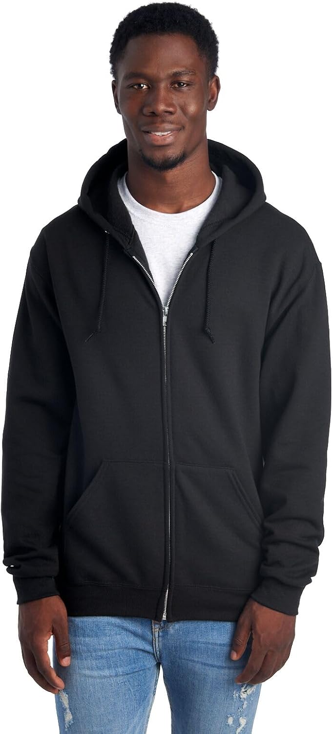 Men’s NuBlend Fleece Full Zip Hoodies, Cotton Blend, Sizes S-3X