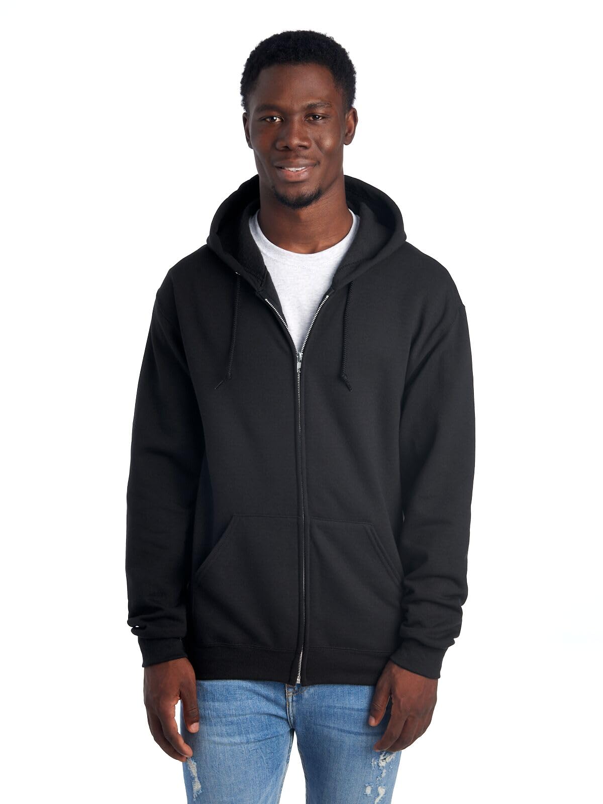 Men’s NuBlend Fleece Full Zip Hoodies, Cotton Blend, Sizes S-3X