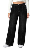 Plus Size Wide Leg Jeans High Waisted Stretchy Denim Pants