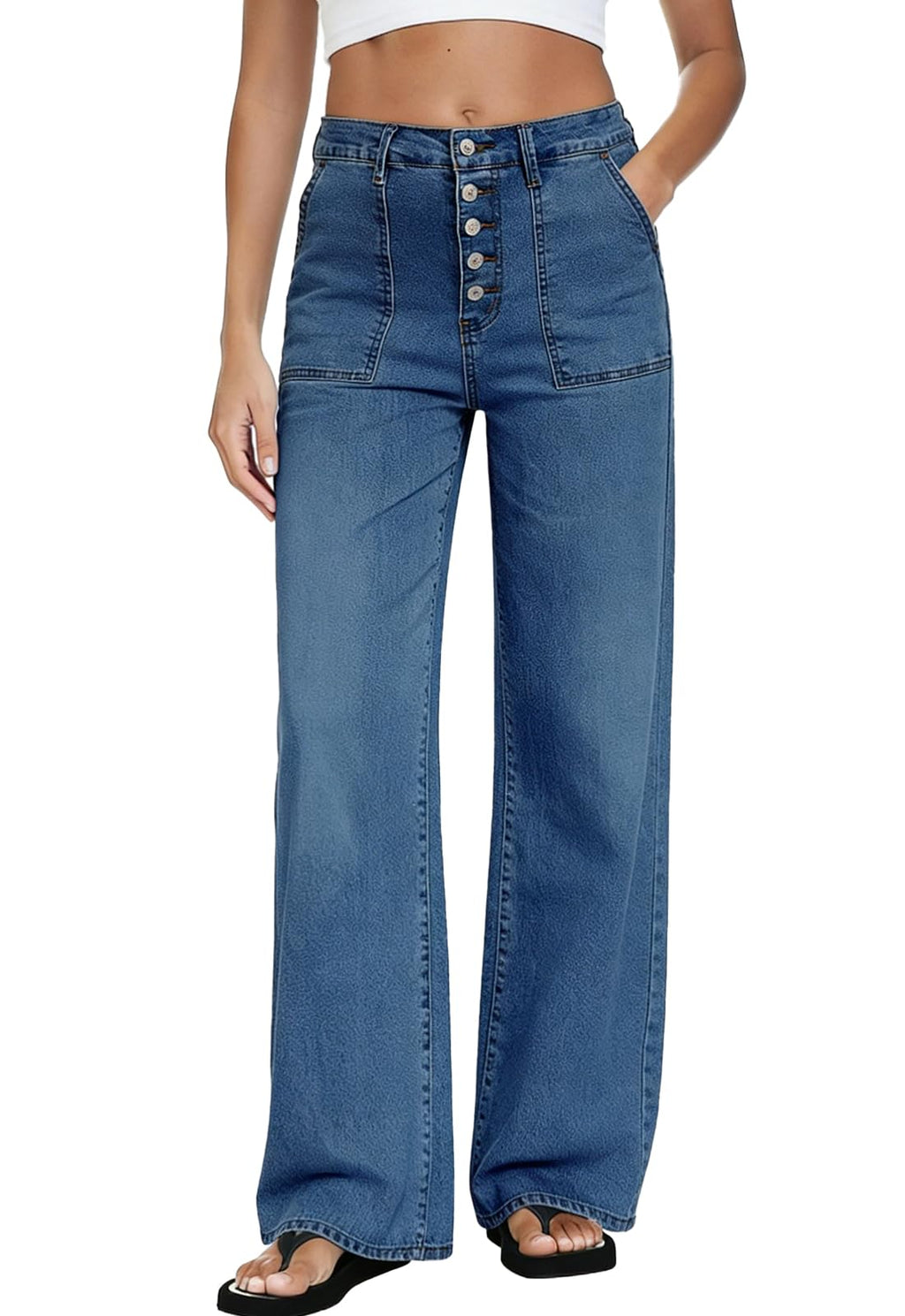 Wide Leg Jeans for Women Plus Size
