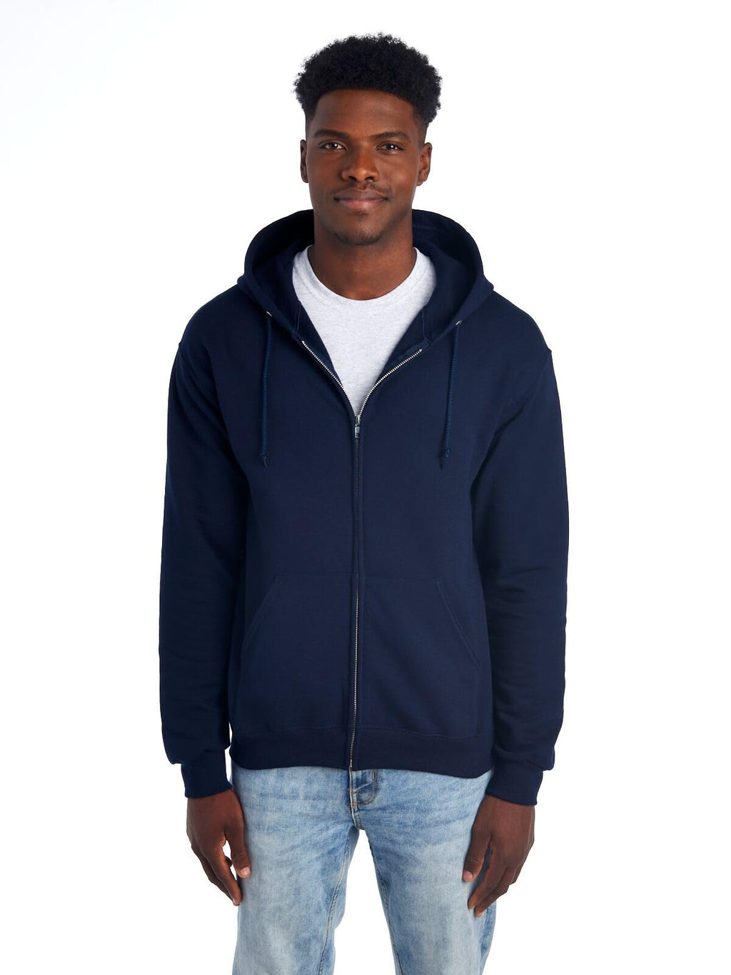 Men’s NuBlend Fleece Full Zip Hoodies, Cotton Blend, Sizes S-3X