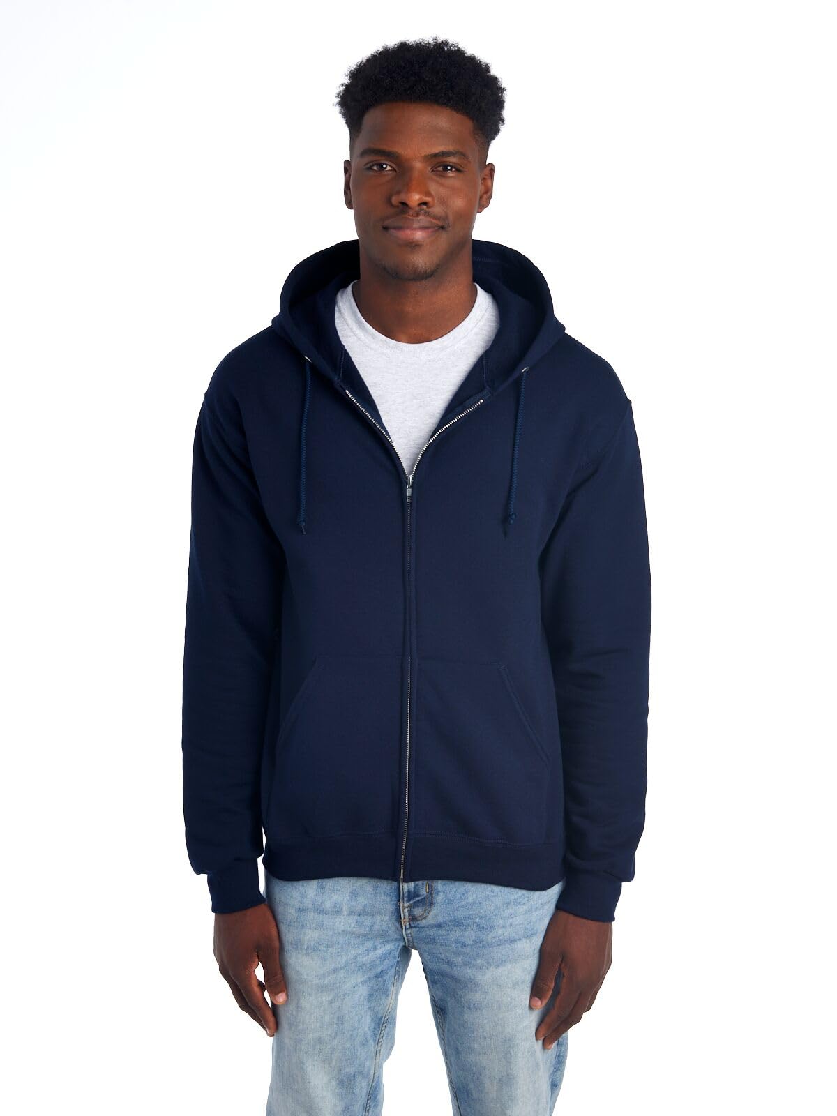 Men’s NuBlend Fleece Full Zip Hoodies, Cotton Blend, Sizes S-3X
