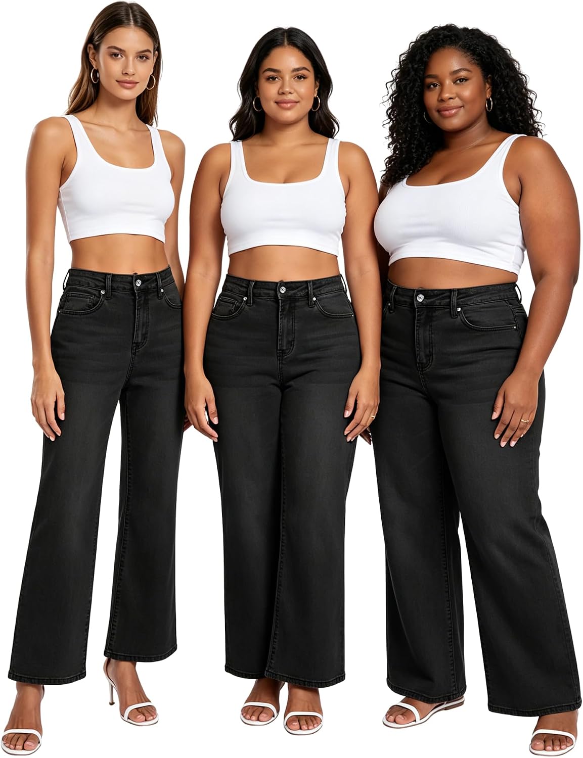 Women's High Waisted Straight Leg Jeans