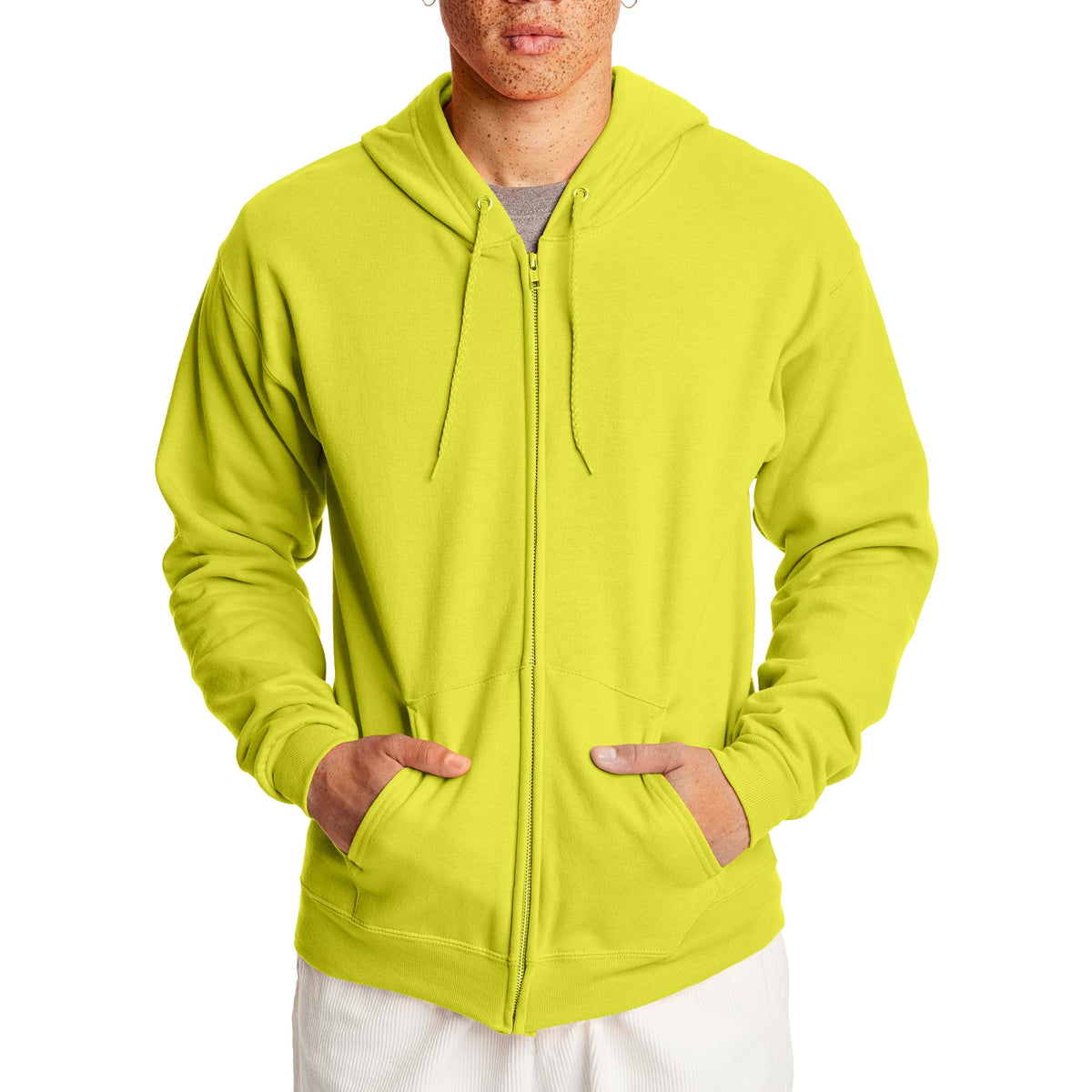 Men's Zip-up Hoodie, Ecosmart Fleece Full-zip Hoodie for Men, Hooded Sweatshirt