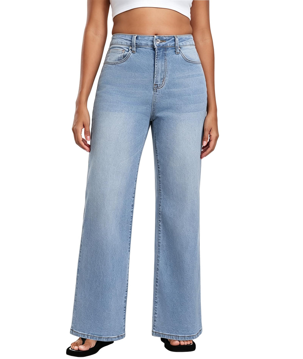Women's High Waisted Straight Leg Jeans