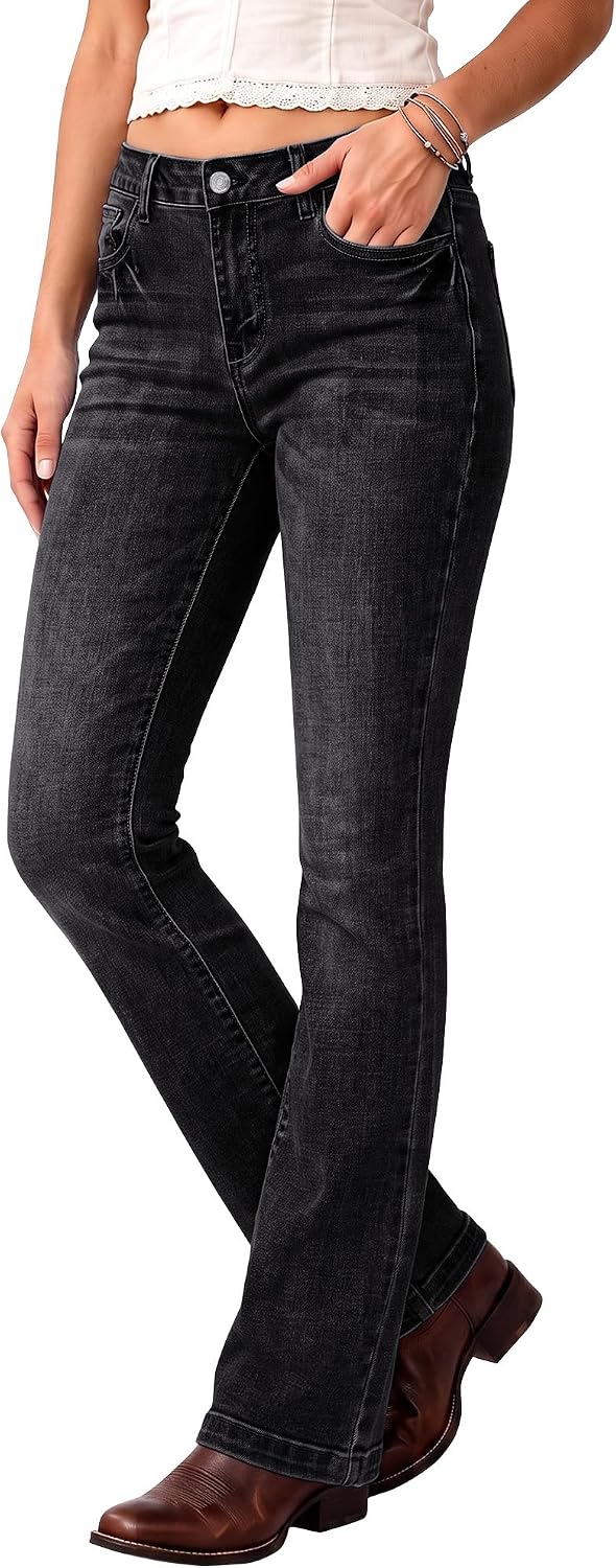 Jeans for Women Trendy Mid Rise Stretch Western Denim Pants