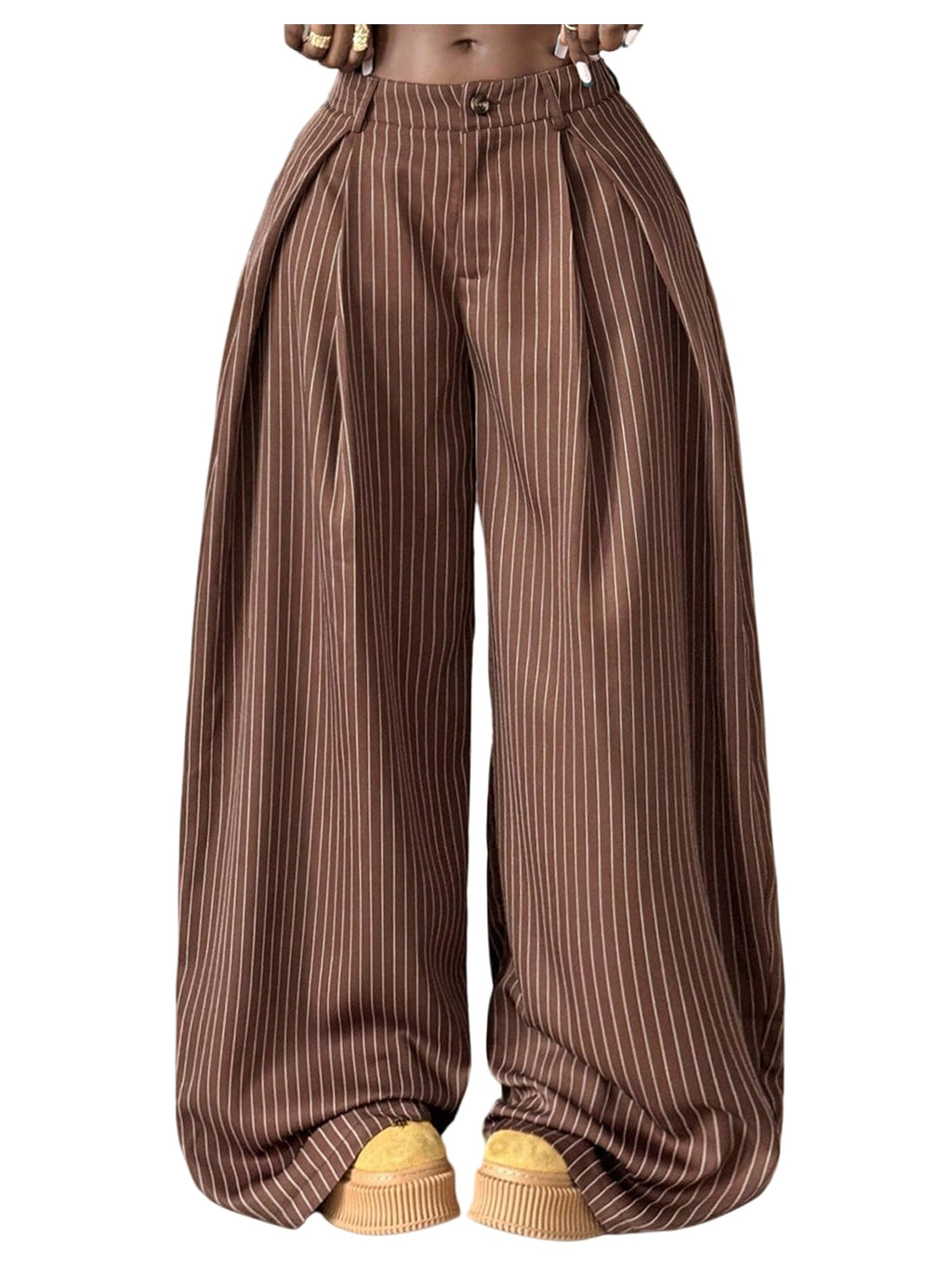 Women's Barrel Pleated Oversized Wide Leg Cargo Pants