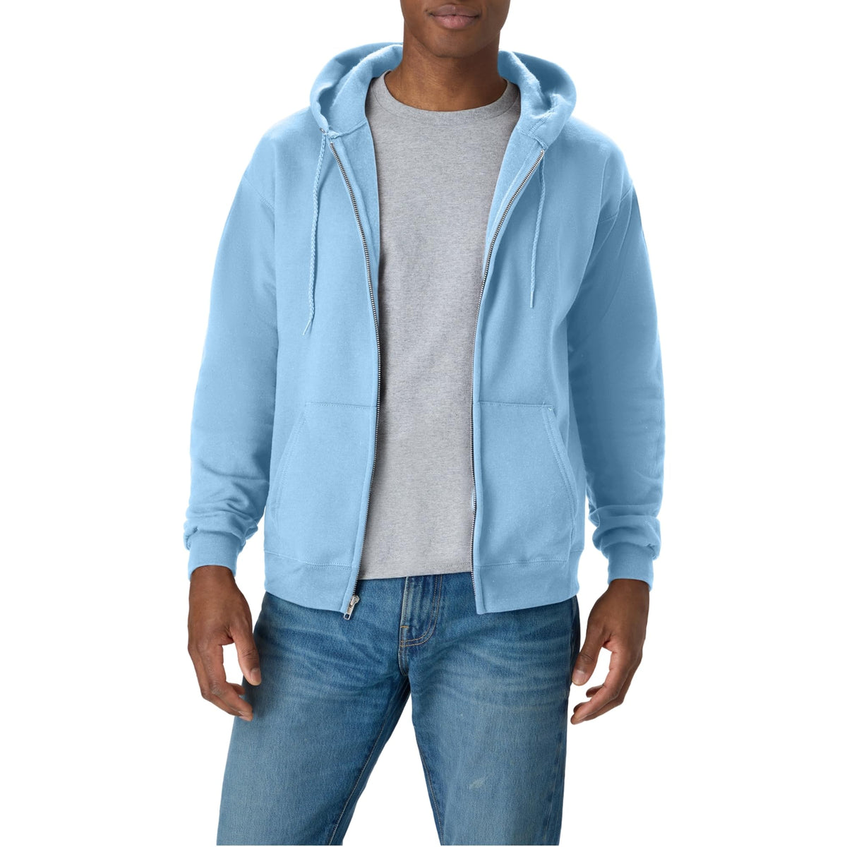 Men's Zip-up Hoodie, Ecosmart Fleece Full-zip Hoodie for Men, Hooded Sweatshirt