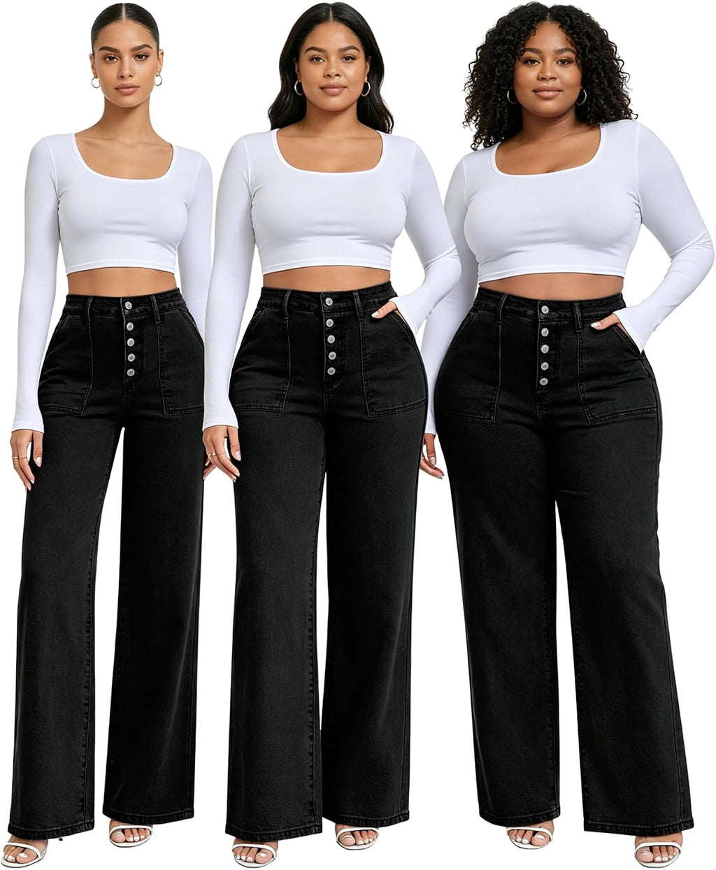 Wide Leg Jeans for Women Plus Size