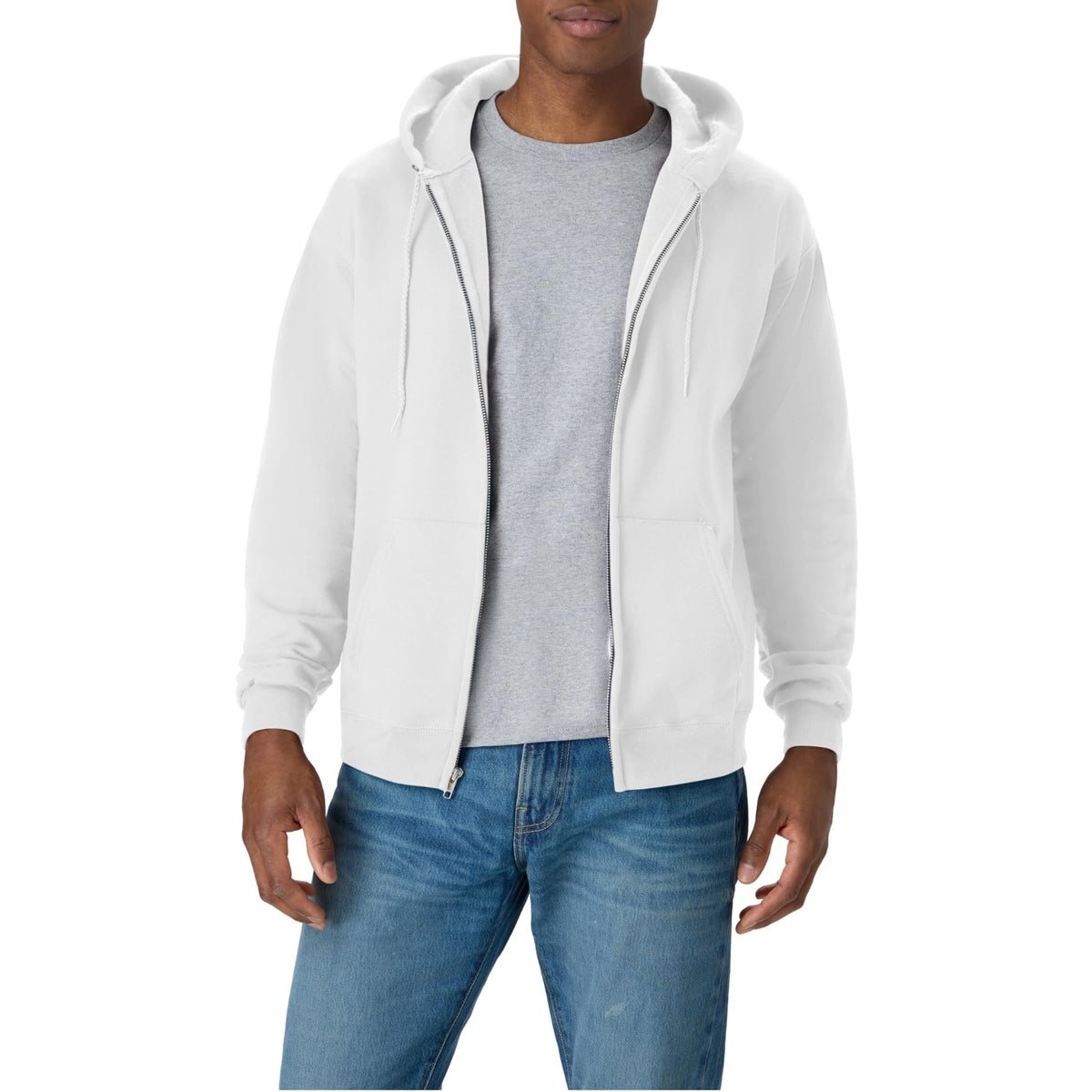 Men's Zip-up Hoodie, Ecosmart Fleece Full-zip Hoodie for Men, Hooded Sweatshirt