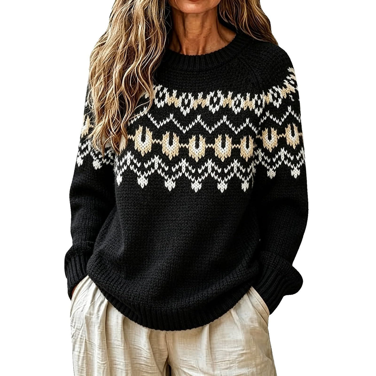 Sweater Women Oversized Turtle Neck Long Sleeve