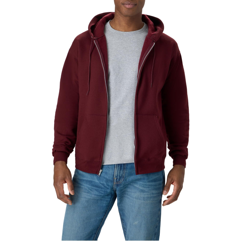 Men's Zip-up Hoodie, Ecosmart Fleece Full-zip Hoodie for Men, Hooded Sweatshirt
