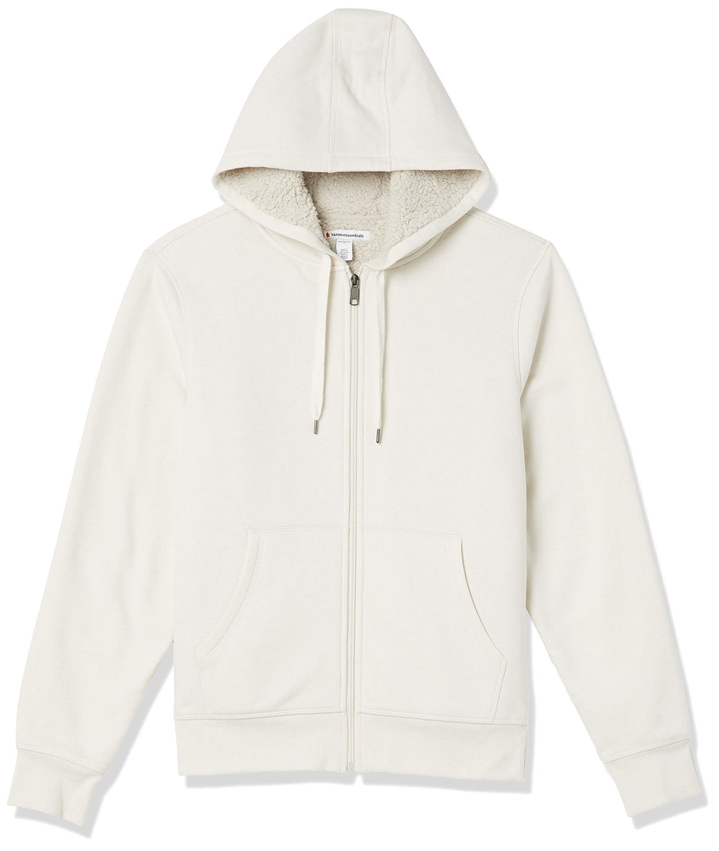 Men's Sherpa-Lined Full-Zip Fleece Hoodie Sweatshirt