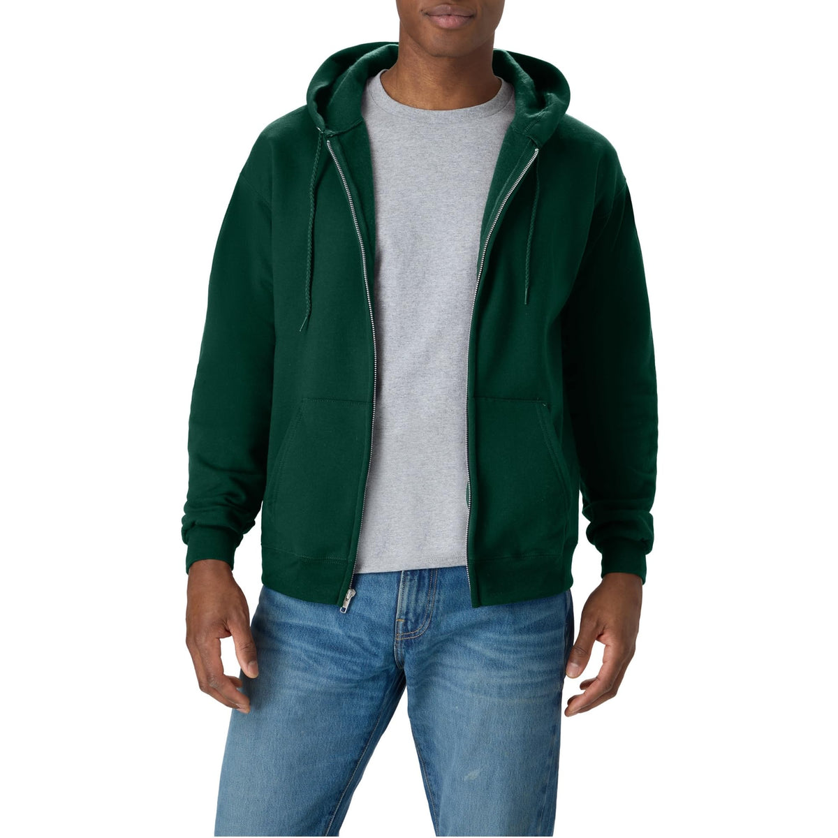 Men's Zip-up Hoodie, Ecosmart Fleece Full-zip Hoodie for Men, Hooded Sweatshirt