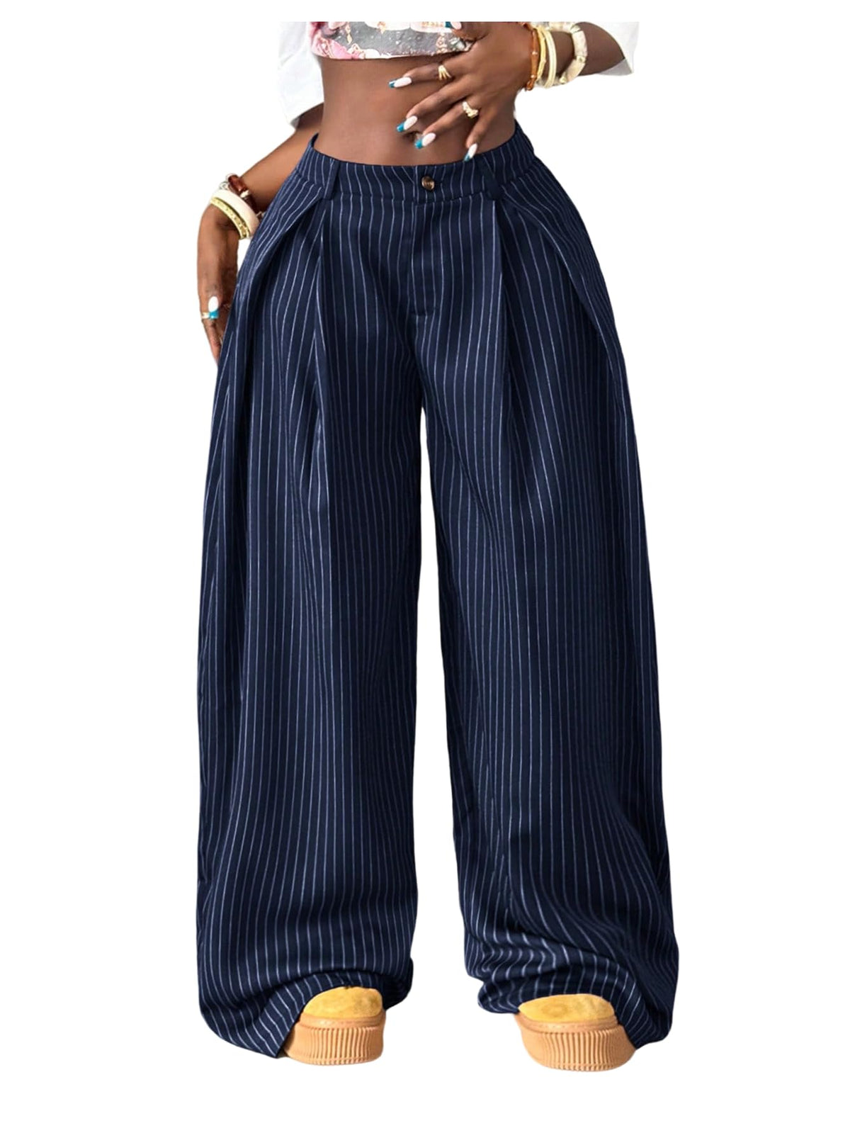 Women's Barrel Pleated Oversized Wide Leg Cargo Pants