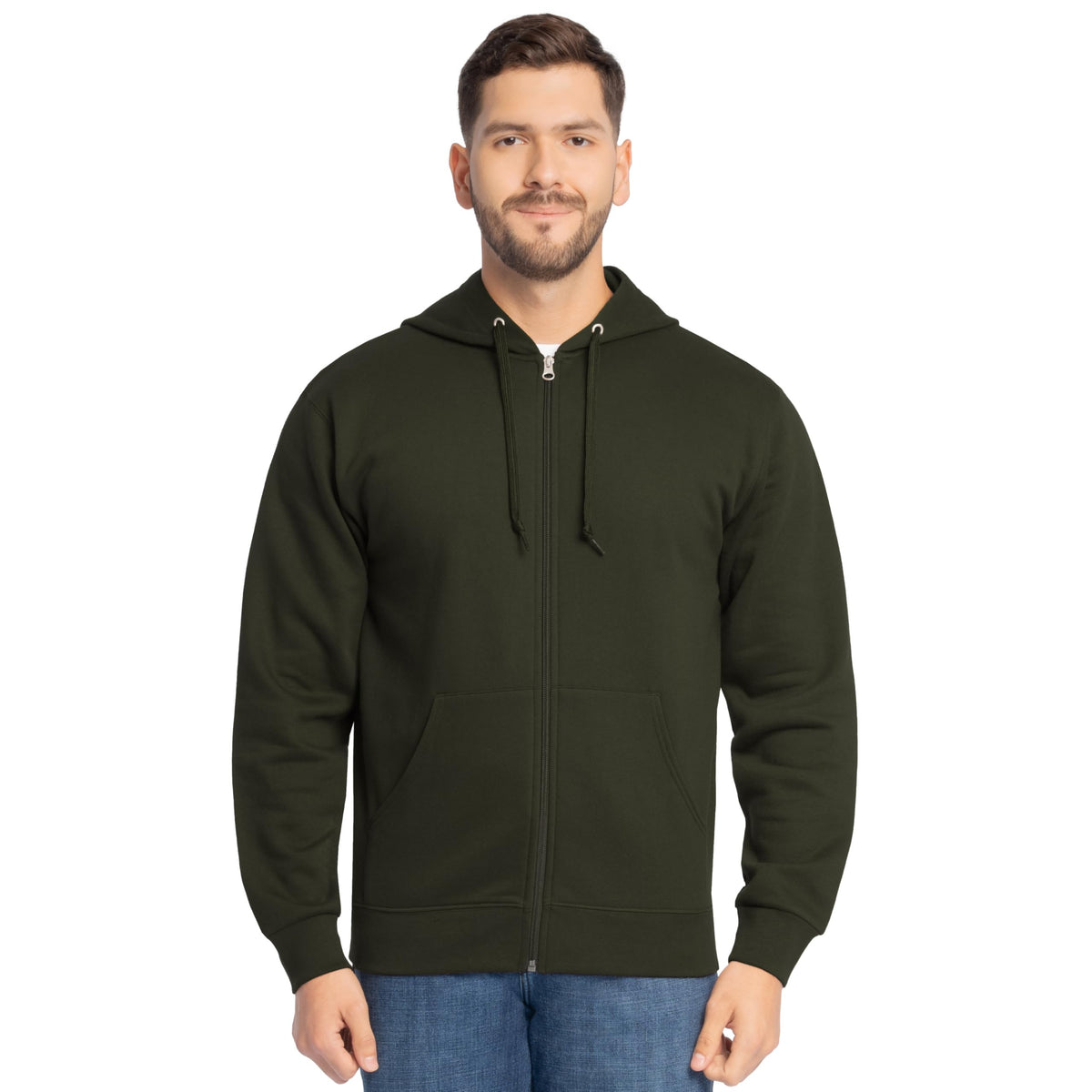 Fleece Full Zip Hoodie Sweatshirt