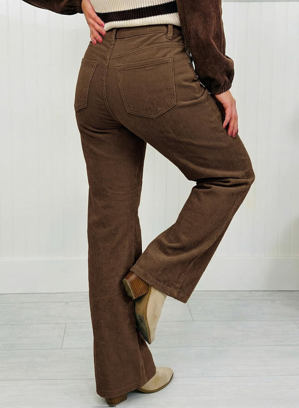 Womens Wide Leg Corduroy Pants