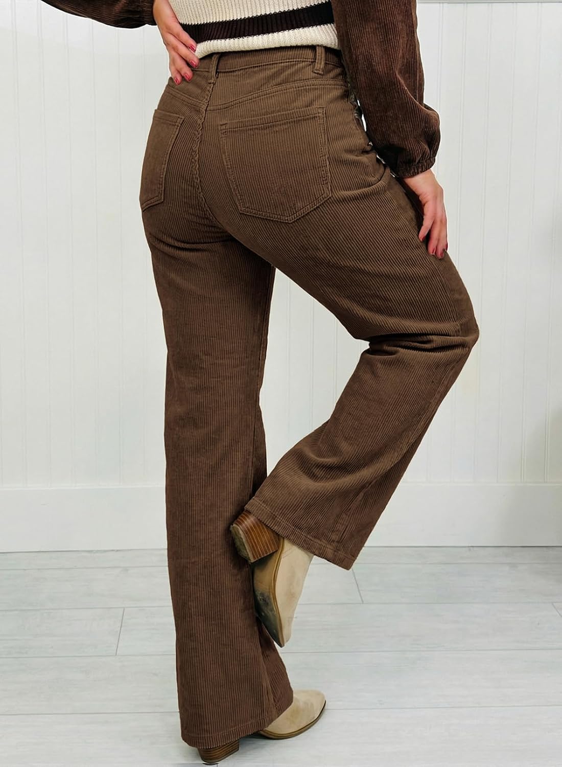 Womens Wide Leg Corduroy Pants