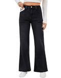 Women’s Wide Leg Jeans High Rise Stretch Denim Pants – Casual Loose Flare Fit with Pockets