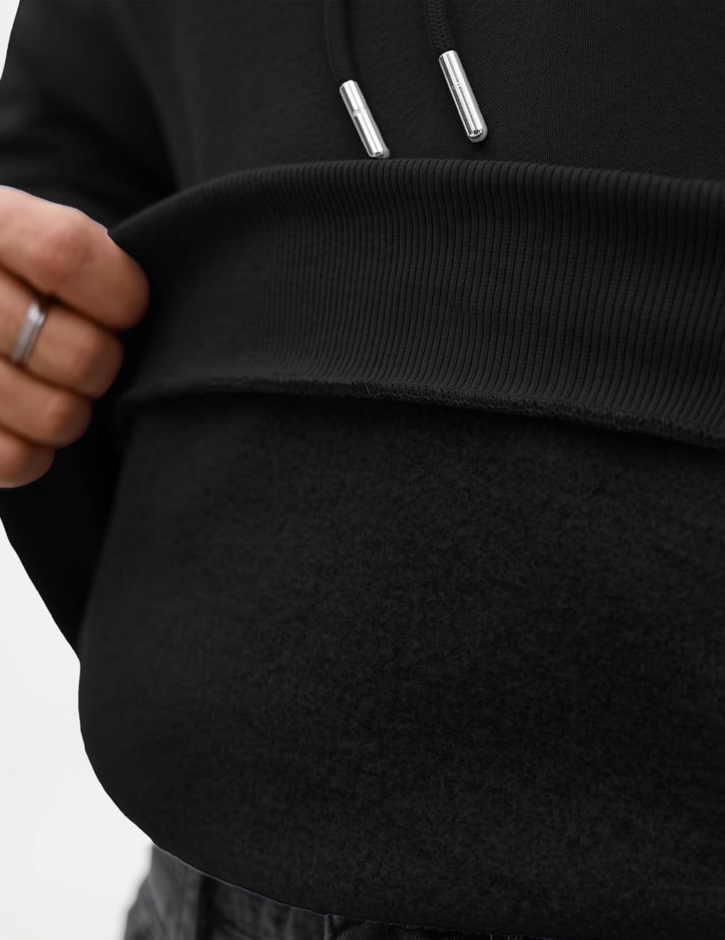 Mens Oversized Full Zip Up Hoodie Sweatshirt Fleece Lined