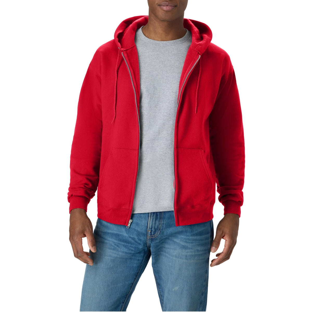 Men's Zip-up Hoodie, Ecosmart Fleece Full-zip Hoodie for Men, Hooded Sweatshirt