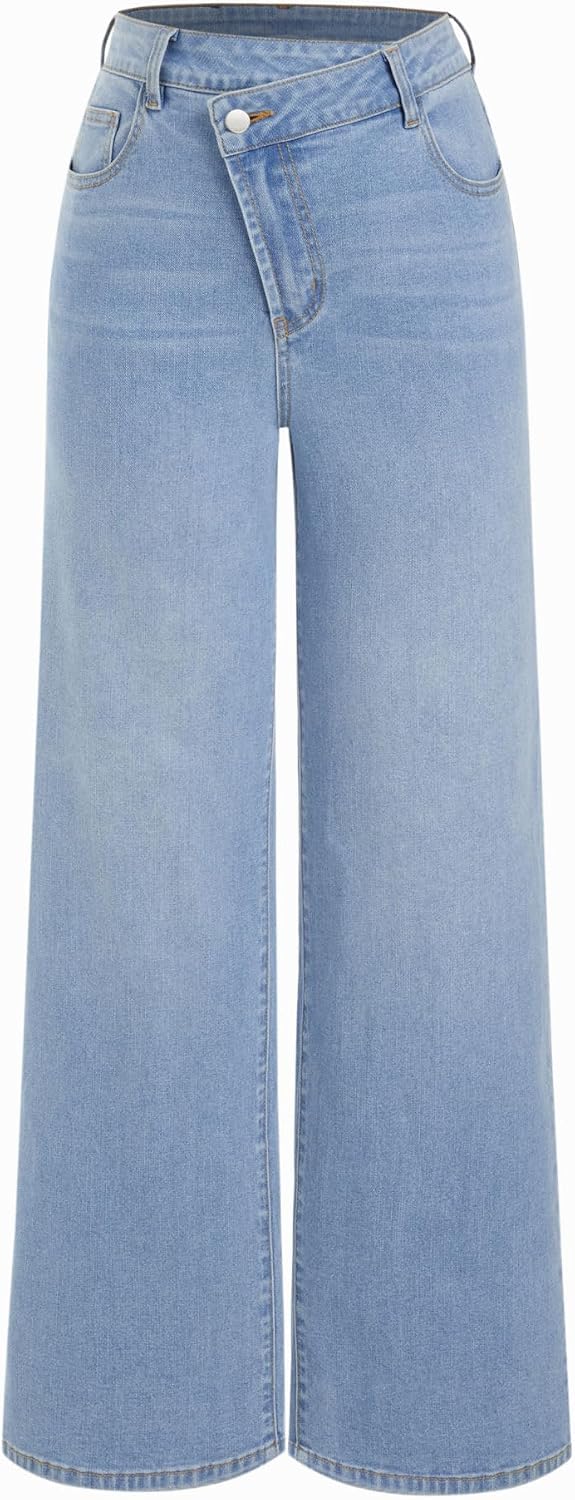 Wide Leg Jeans Women Wrap High Waisted Baggy Boyfriend Jeans Y2K