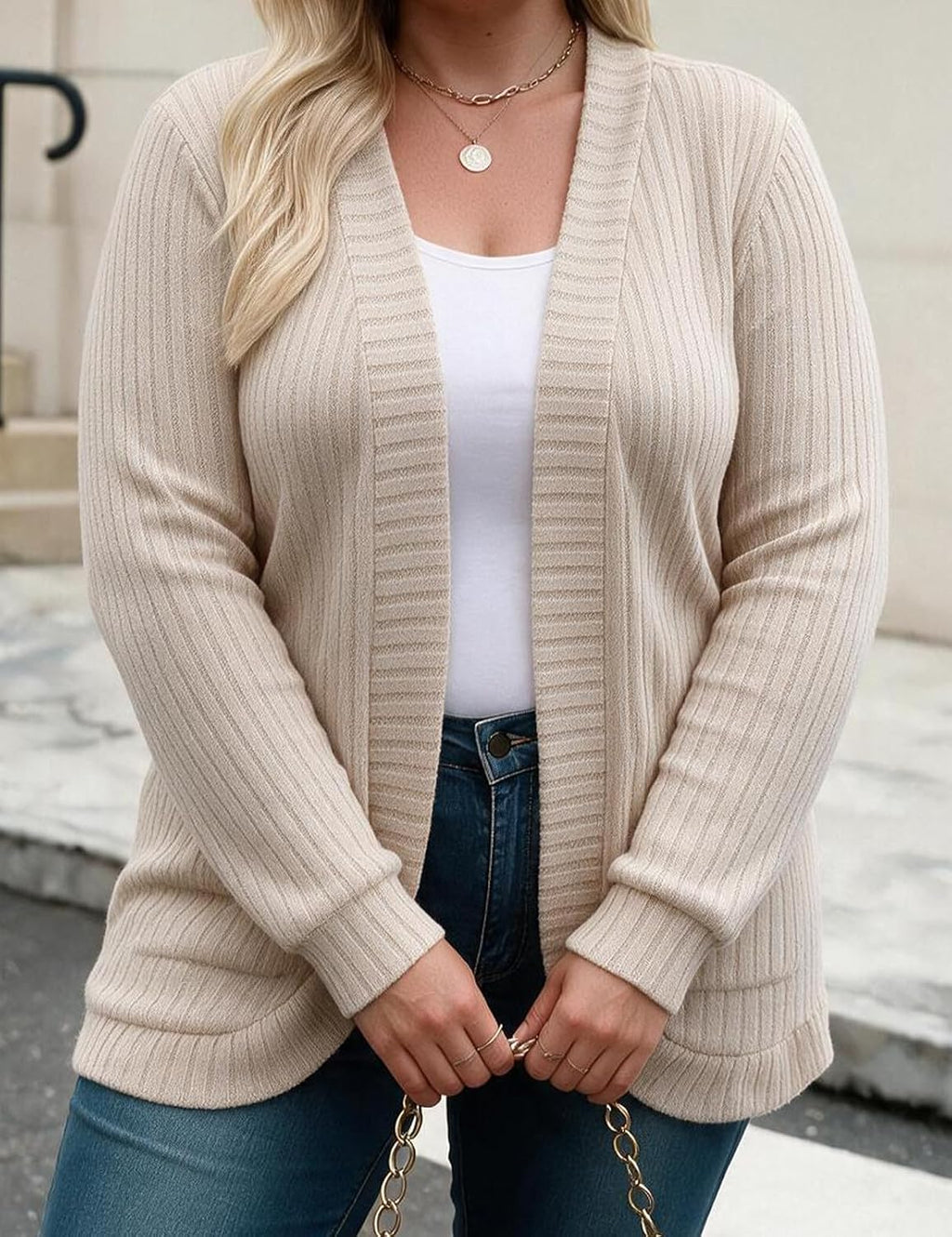 Women's Plus Size Cardigan Sweaters Lightweight Cardigans 1X-5X