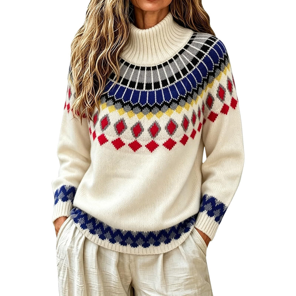 Sweater Women Oversized Turtle Neck Long Sleeve
