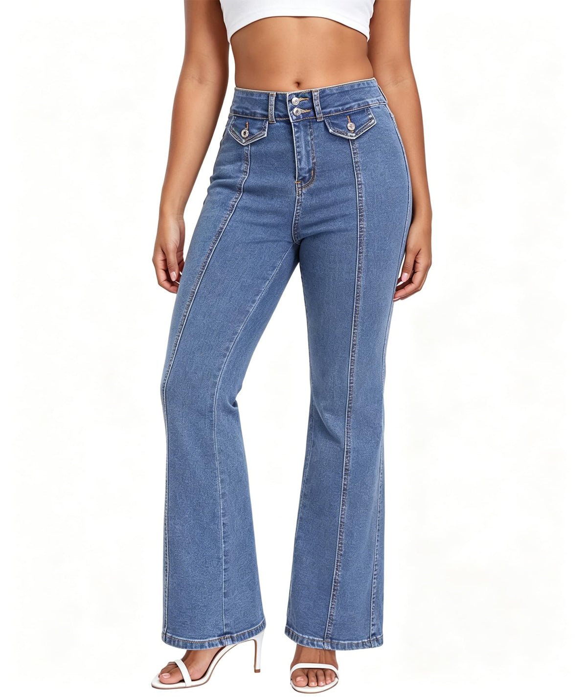 Jeans for Women, Blue Wash, High Waisted