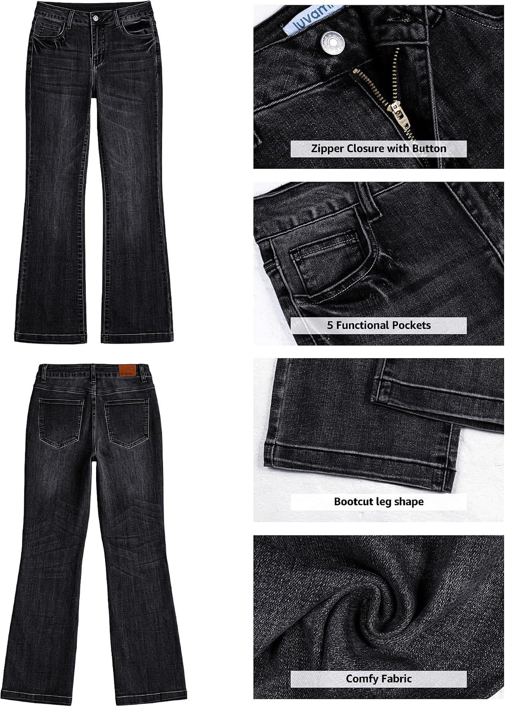 Jeans for Women Trendy Mid Rise Stretch Western Denim Pants
