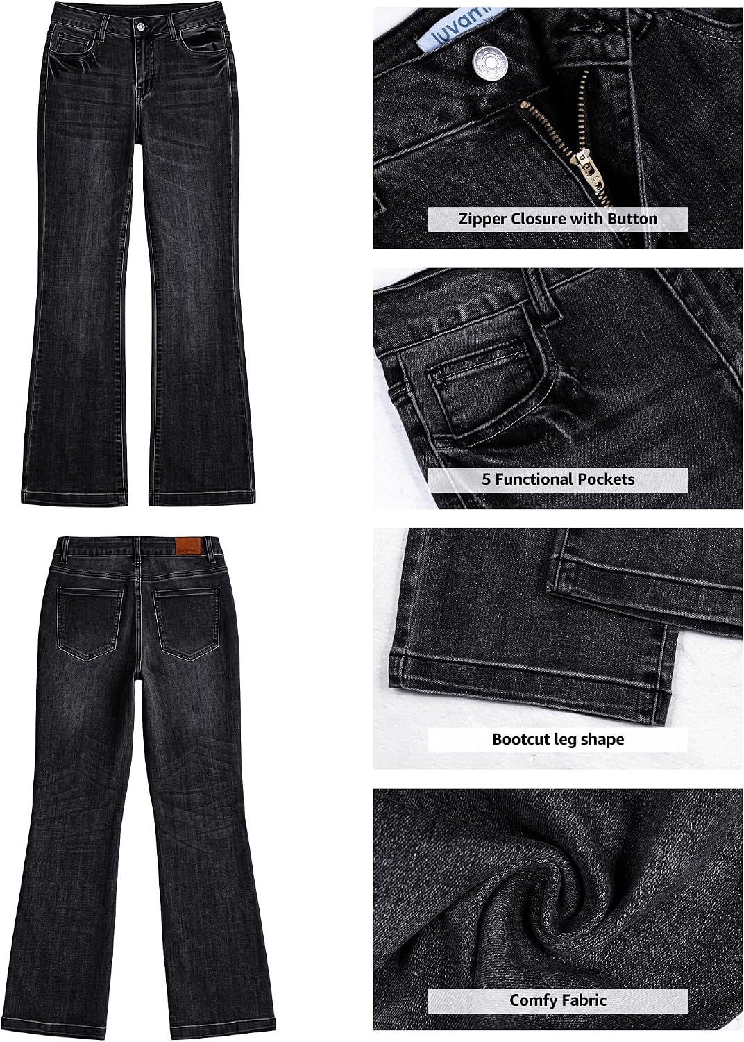 Jeans for Women Trendy Mid Rise Stretch Western Denim Pants