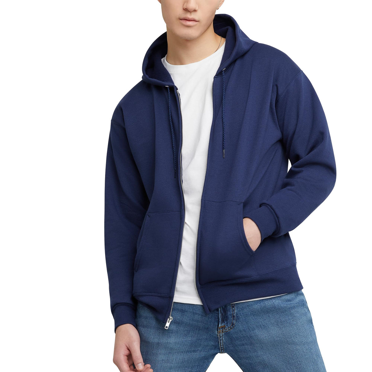 Men's Zip-up Hoodie, Ecosmart Fleece Full-zip Hoodie for Men, Hooded Sweatshirt