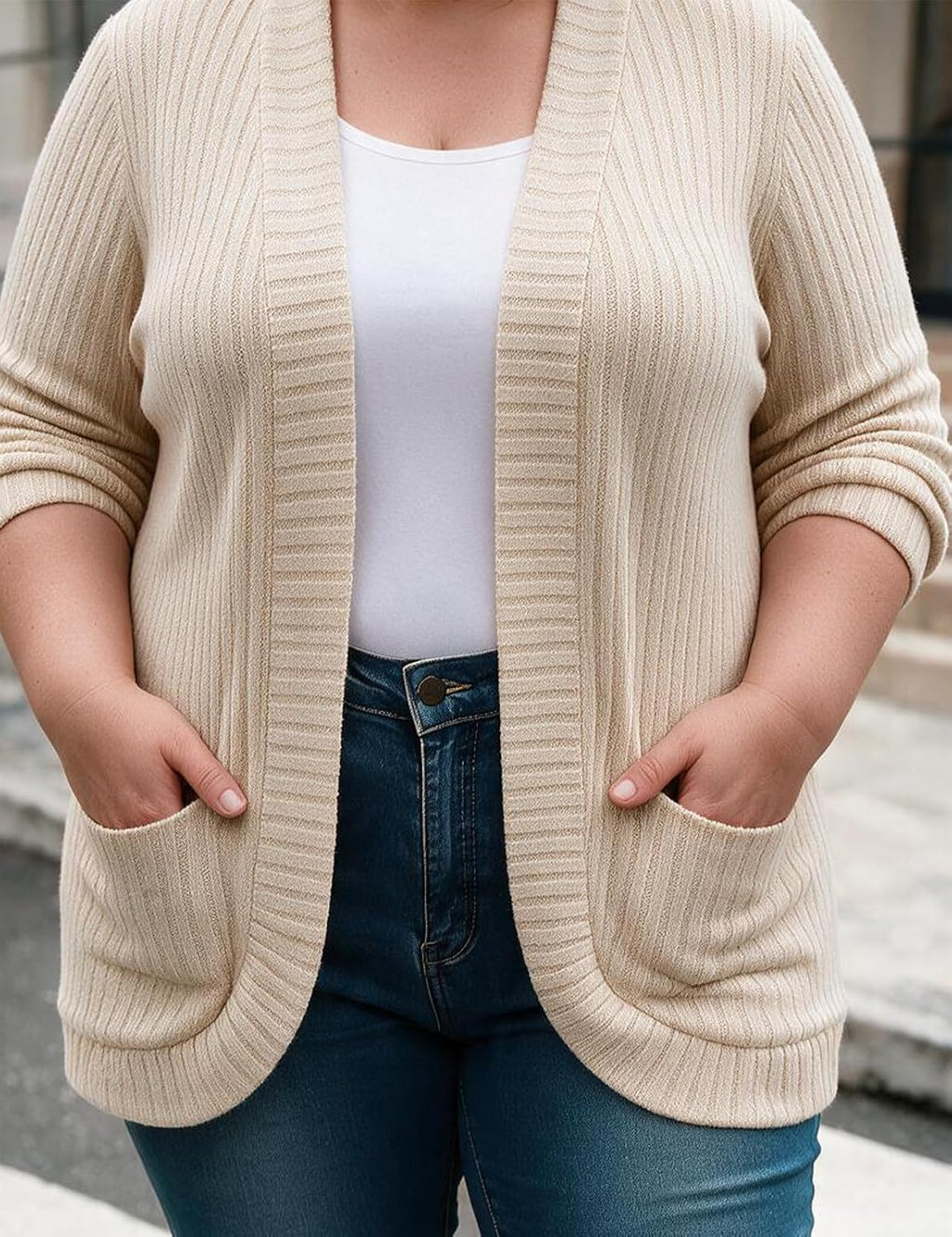 Women's Plus Size Cardigan Sweaters Lightweight Cardigans 1X-5X