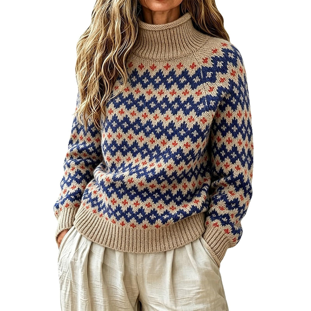 Sweater Women Oversized Turtle Neck Long Sleeve