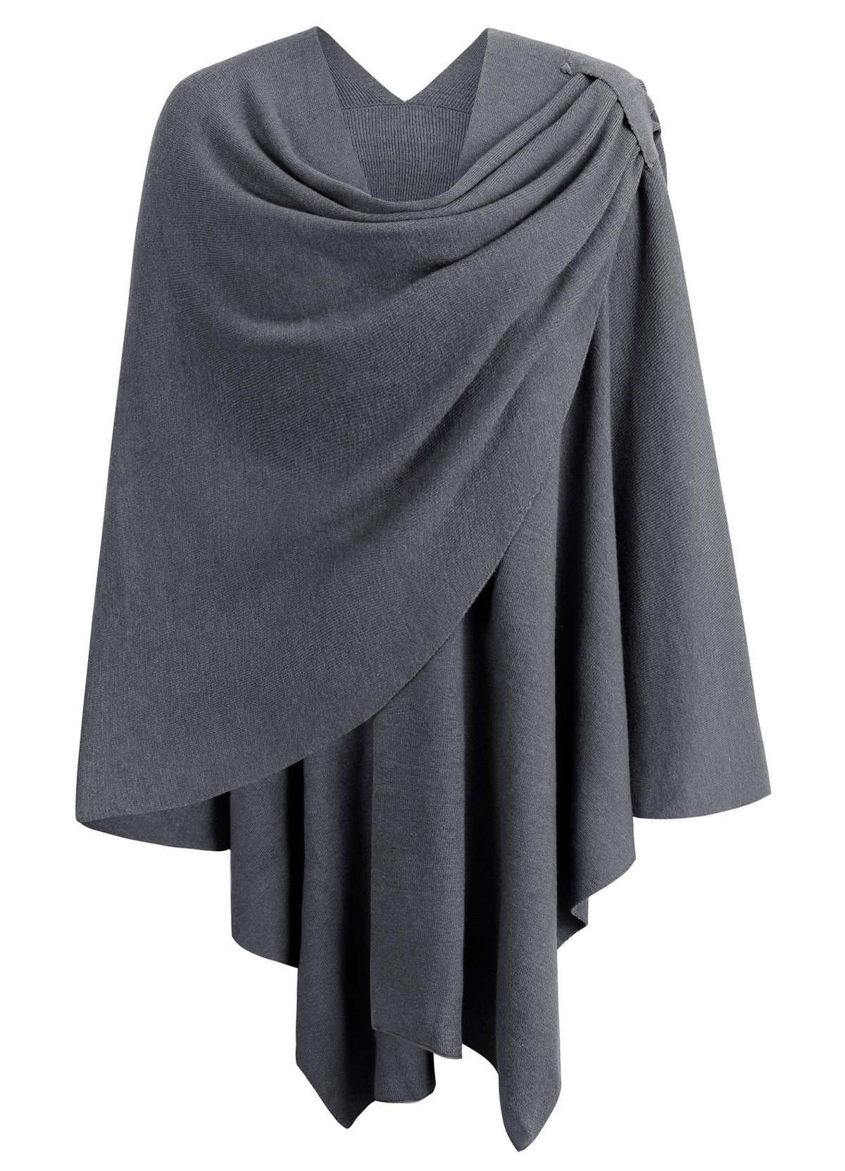 Cross Front Poncho Shawl Wrap Elegant Wedding Formal