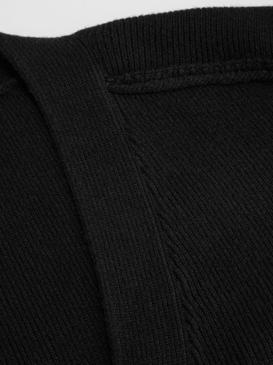 Sweater for Women Knitted Long Sleeve V Neck Trendy Open Front Sweaters with Gold Buttons