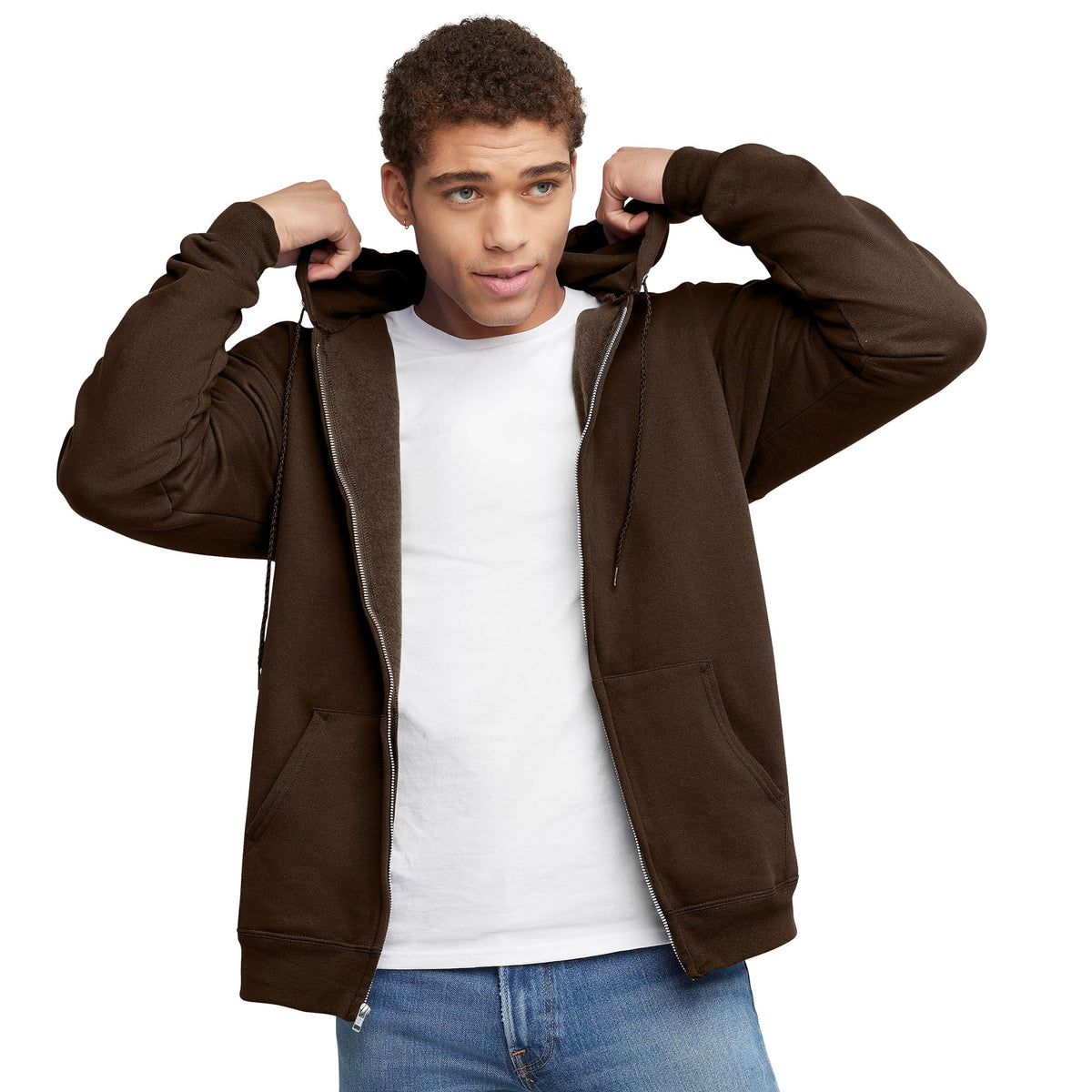 Men's Ultimate Full-Zip Hoodie, Men's Hooded Fleece Sweatshirt with Zipper