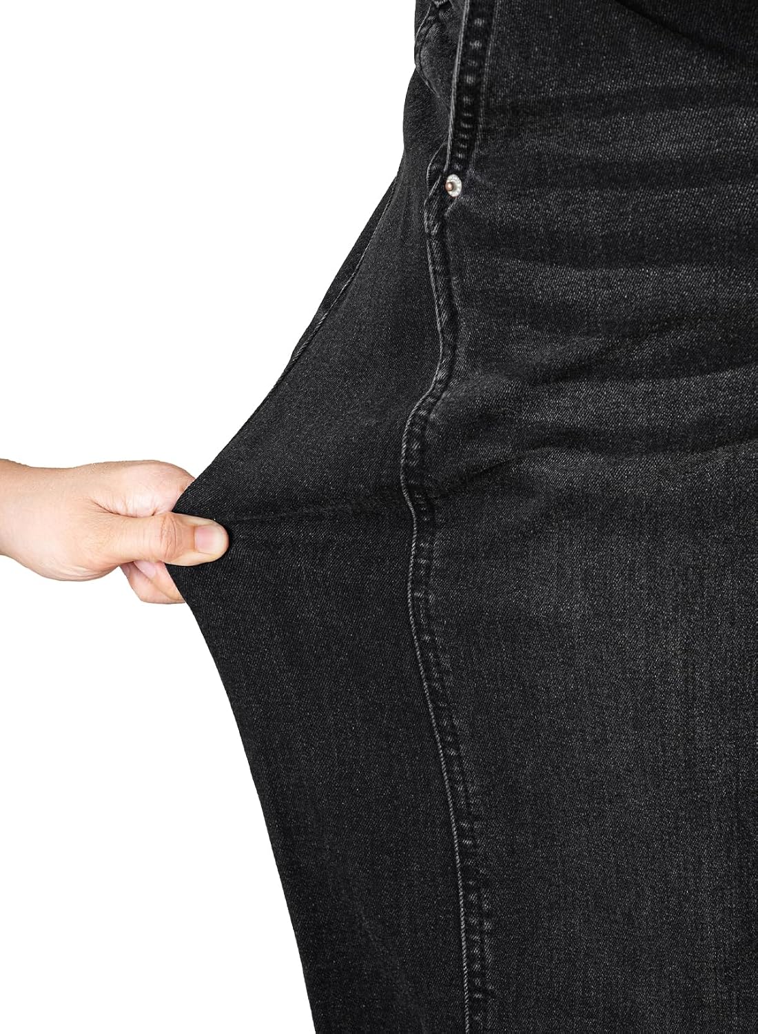 Womens Barrel Jeans High Waist Baggy Cropped Stretch Denim Pants