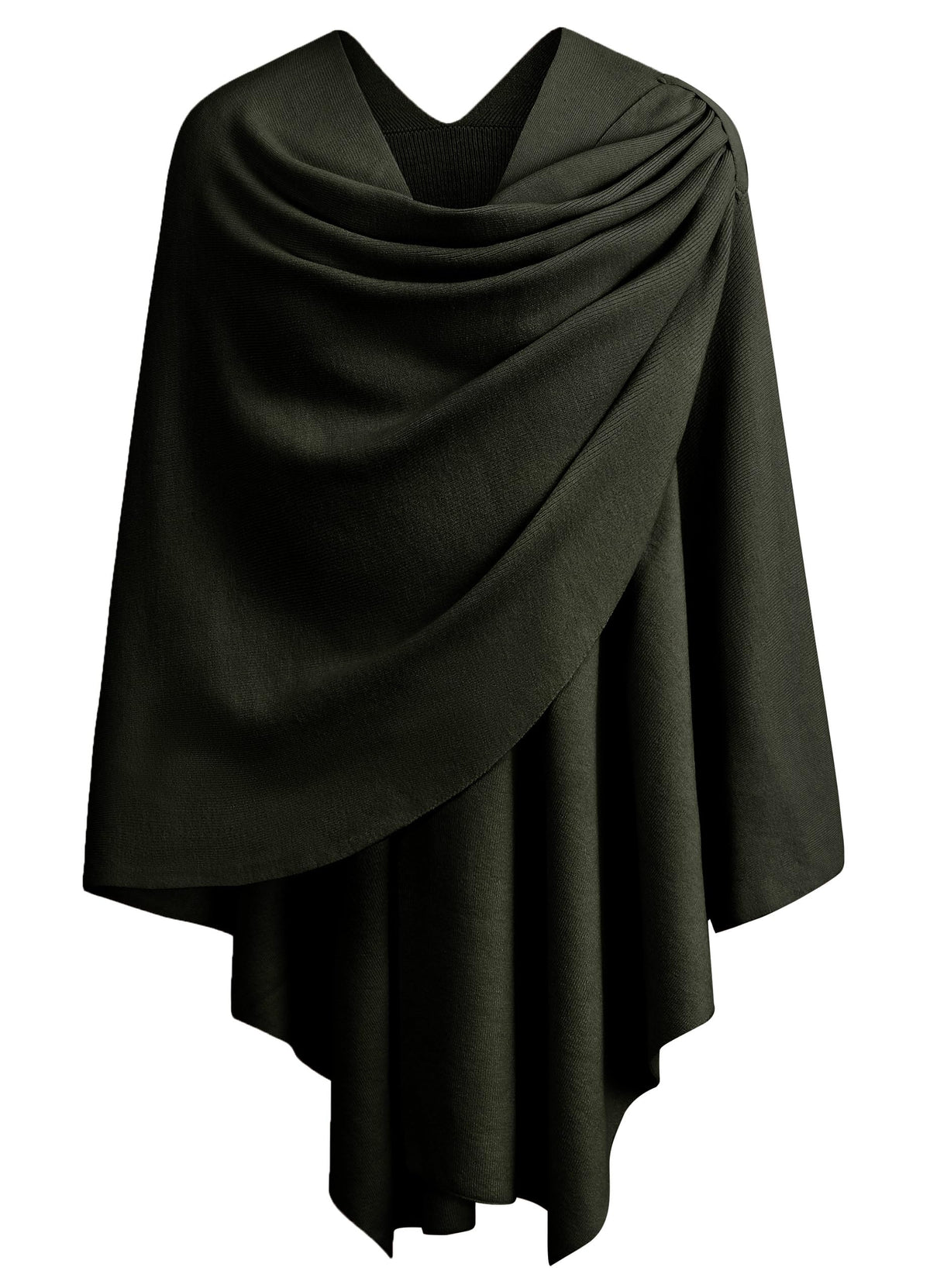 Cross Front Poncho Shawl Wrap Elegant Wedding Formal