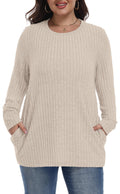 Womens Plus Size Sweater Tunic Casual Lightweight Top Fall Fashion