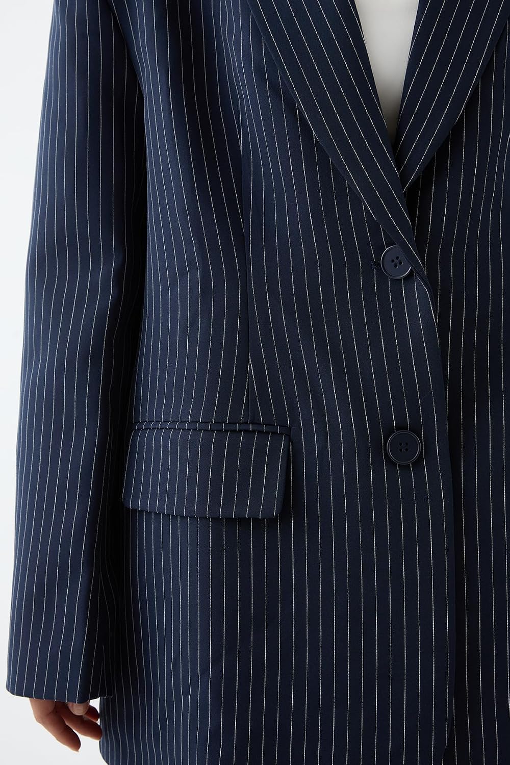 Premium Pinstripe Oversized Blazer