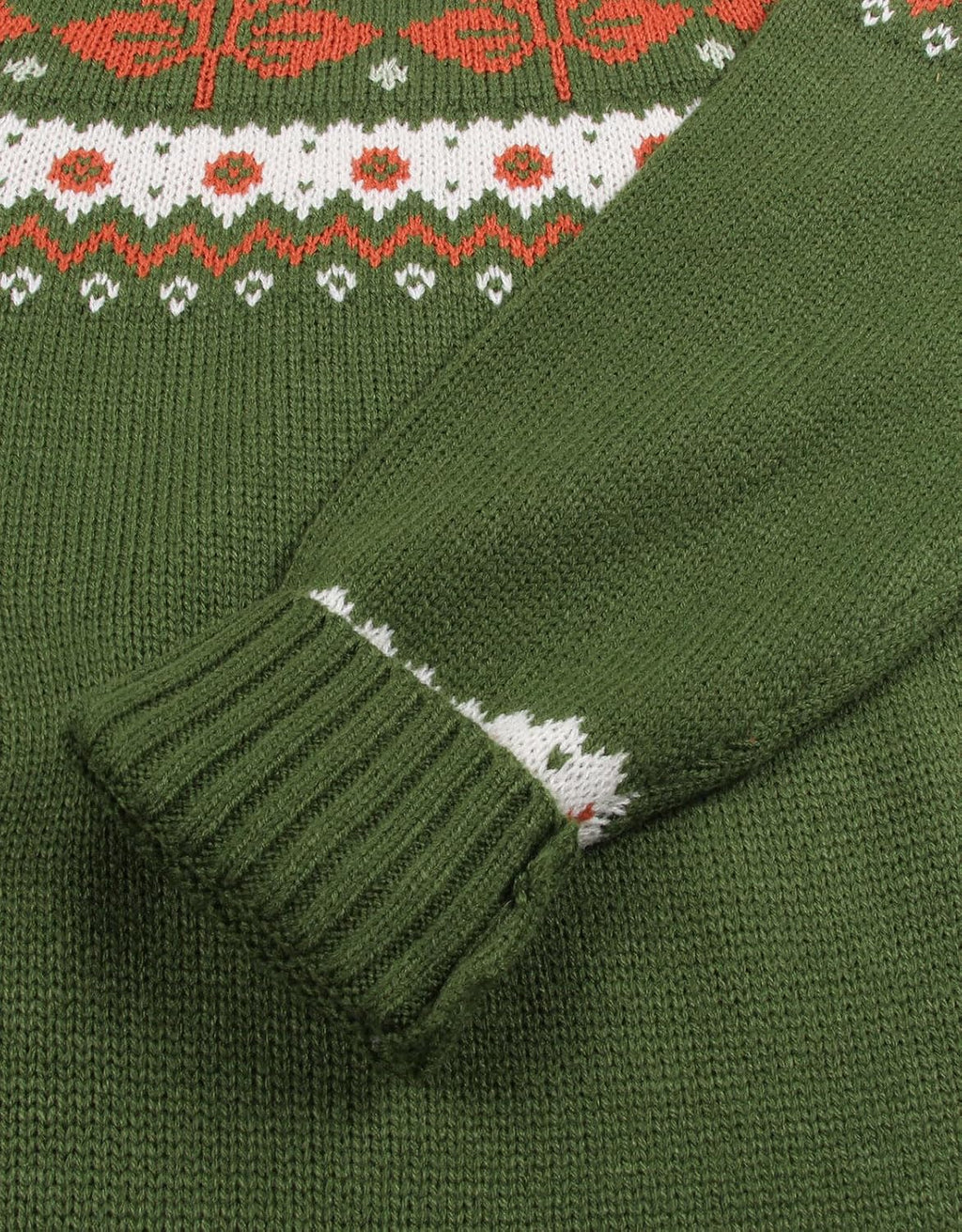 Womens Knit Leaf Sweaters Long Sleeve Crew Neck